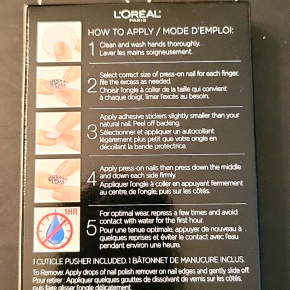 NEW L'Oreal Press On Nails, Pop Star, Blush Pink & Rhinestones - Picture 7 of 9